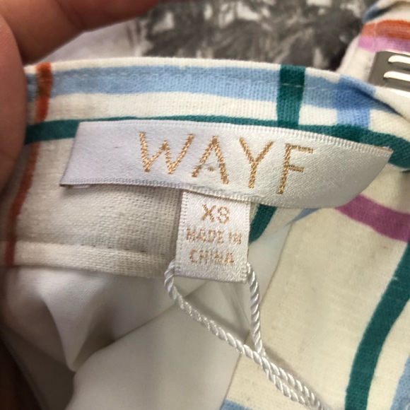 WAYF Matera Check Print High-Waist Shorts Size XS - Picture 4 of 4